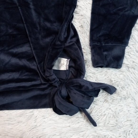 Anybody Womens Shirt Top Blouse‎ Blue Medium Velour Side Detail Pullover - Picture 4 of 10